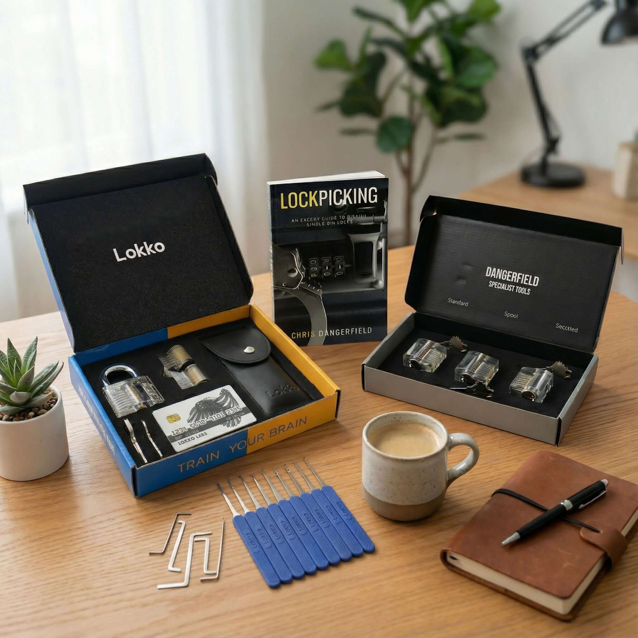 Lock Pick Set - for Beginners+: Lock Picks by LOKKO, Practice Locks, Covert Kit + How-to Guide